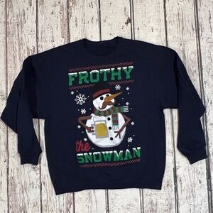 Frothy the Snowman Xmas Ugly Christmas Sweatshirt Ugly Sweater Jumper